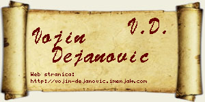 Vojin Dejanović vizit kartica